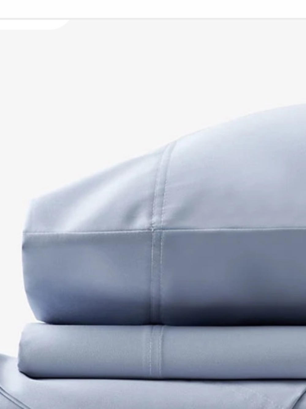 The Company Store Legends Supima Sateen Pillowcase Set King Blue/Silver NWOT